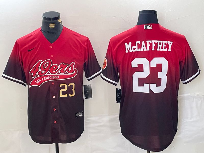Men San Francisco 49ers 23 Mccaffrey Red Joint Name 2024 Nike Limited NFL Jersey style 8
